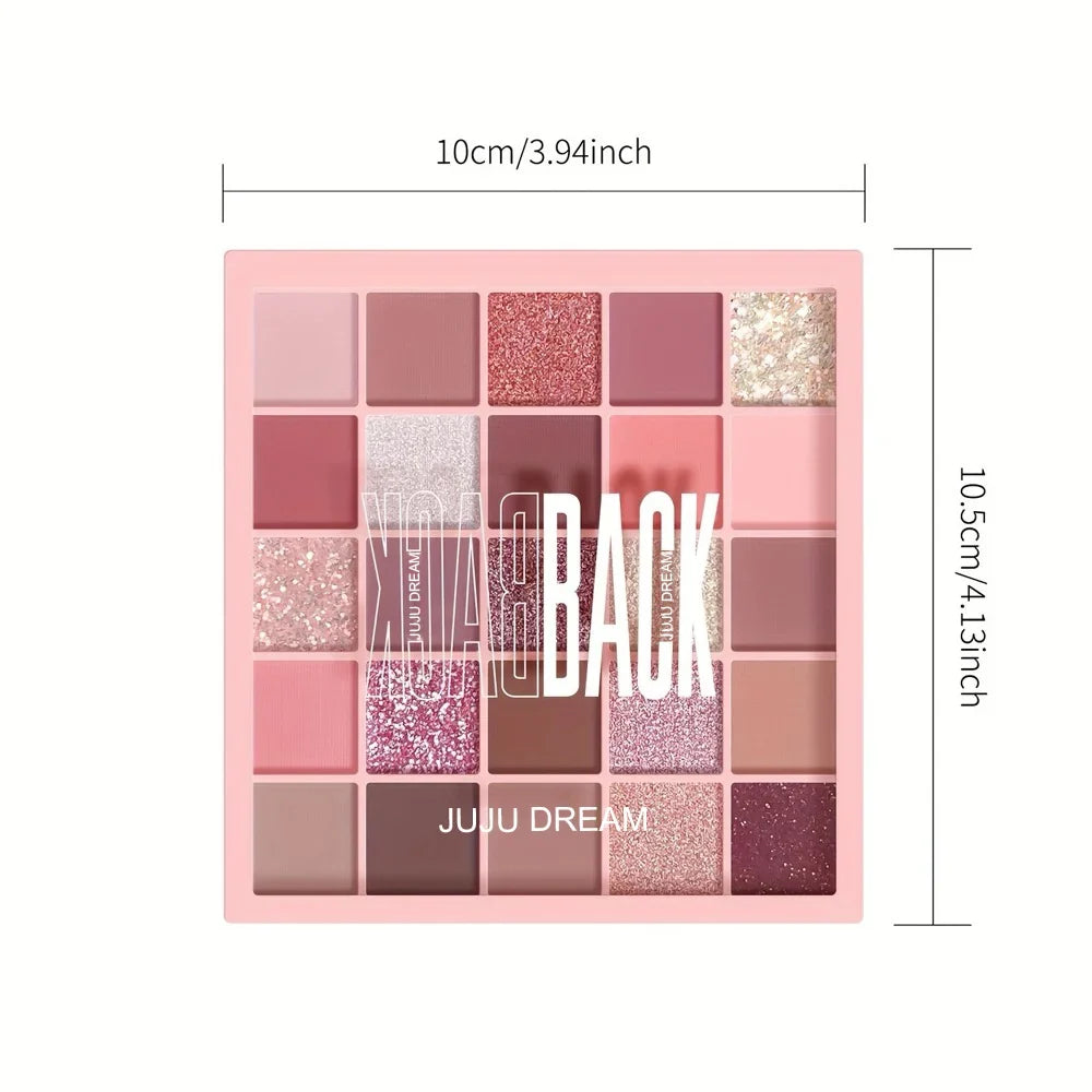 25-Color Eyeshadow Palette – Matte & Glitter, Waterproof Eyeshadow Palette Qme