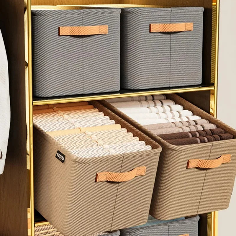 Large Capacity Foldable Storage Basket | Non-Woven Fabric Foldable Storage Basket Qme