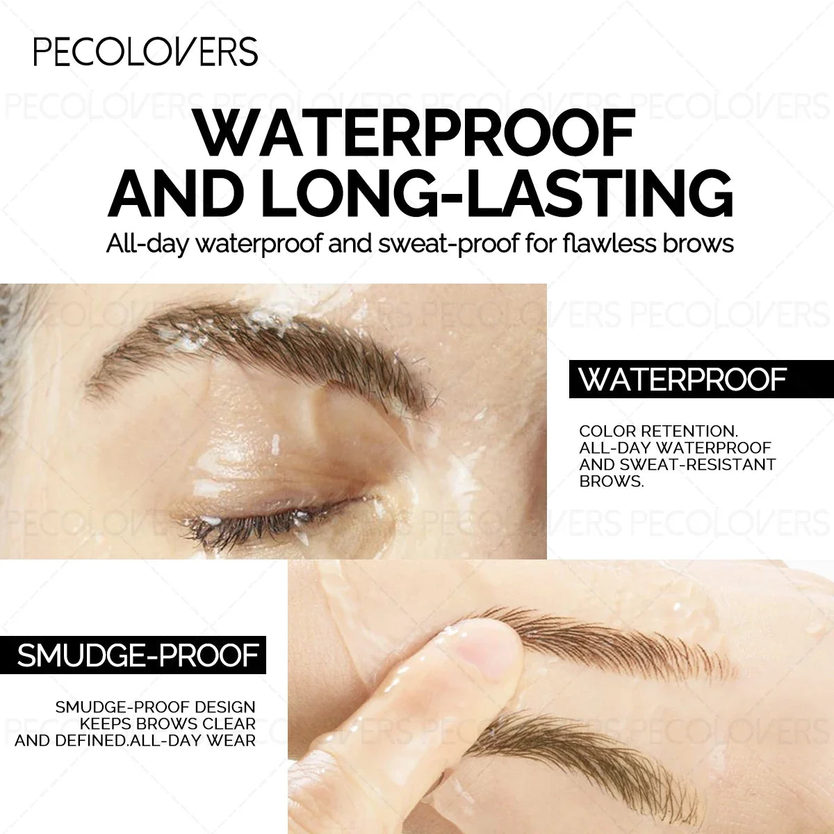 Two-Prong Eyebrow Pen – Sweatproof, Long-Lasting, 4 Shades Eyebrow Pen Qme