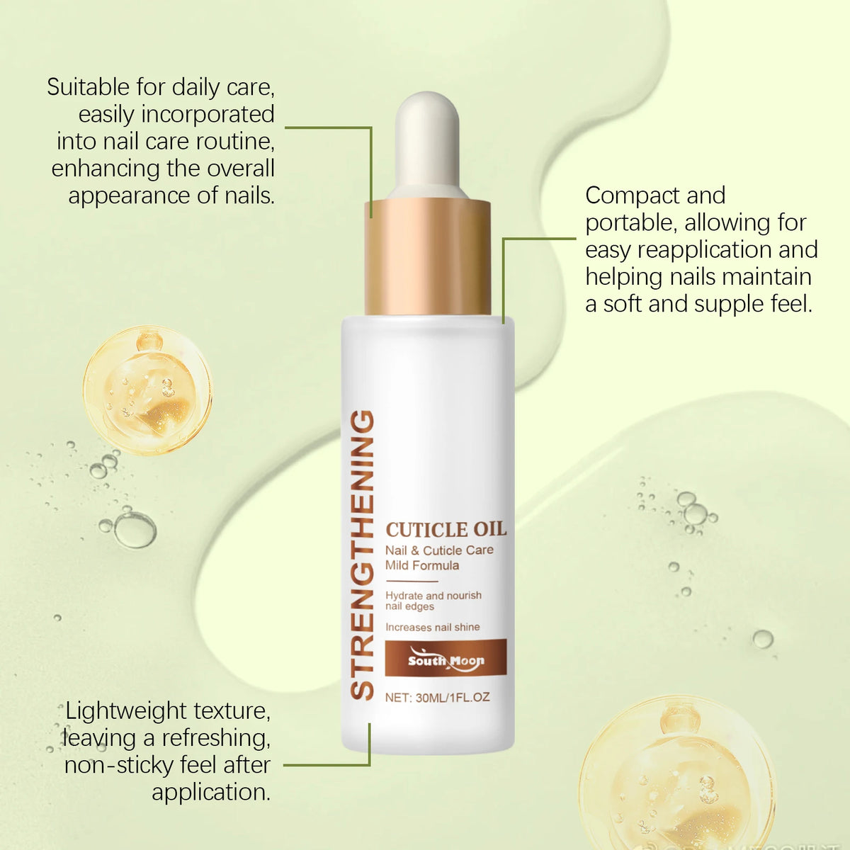 South Moon Nail Edge Care Essence Oil – Nourish & Gloss 30ml Nail Treatment Oil Qst