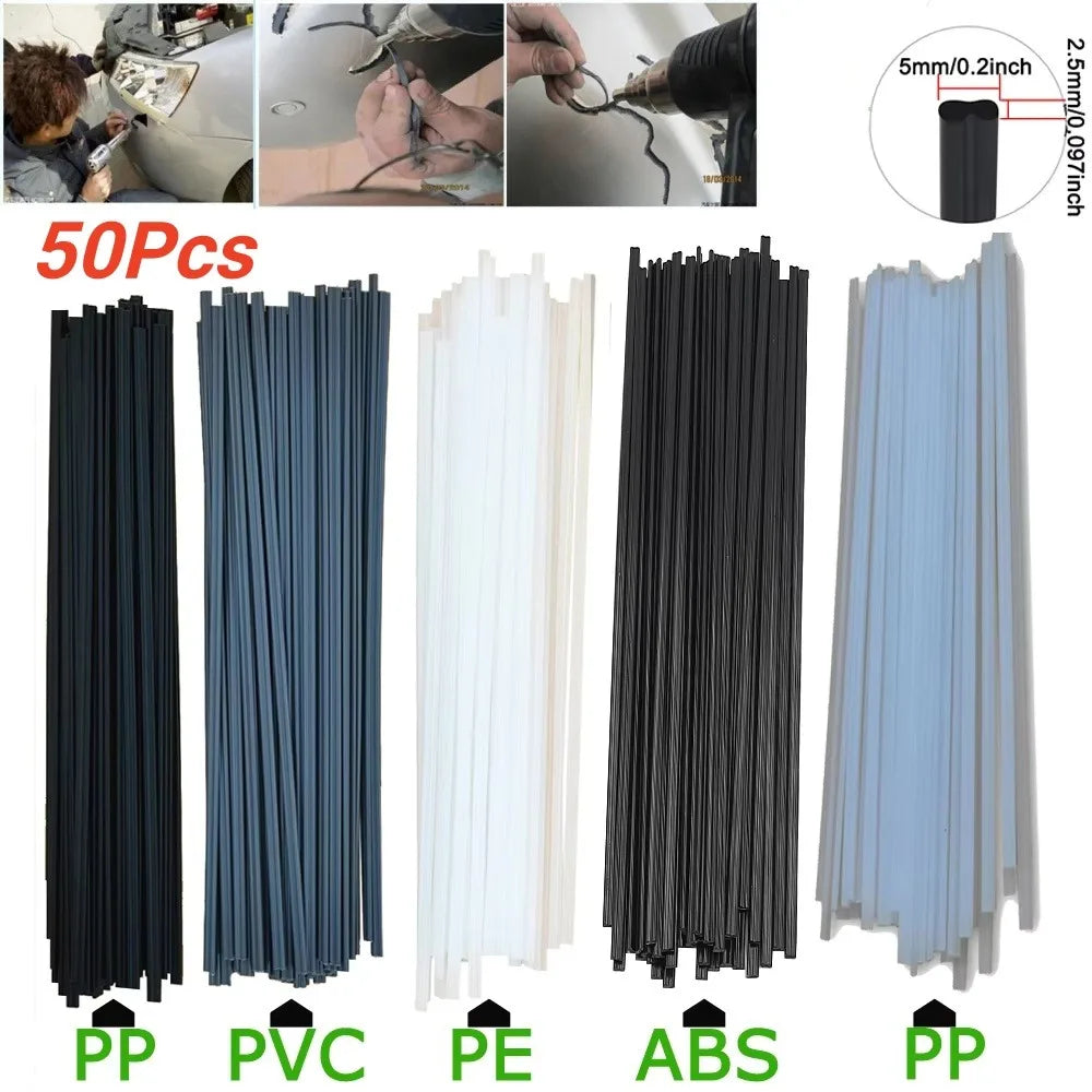 Plastic Welding Rods PP PE PVC ABS Hot Melt Sticks 50pc Plastic Welding Rods Qme PP Black 10pcs