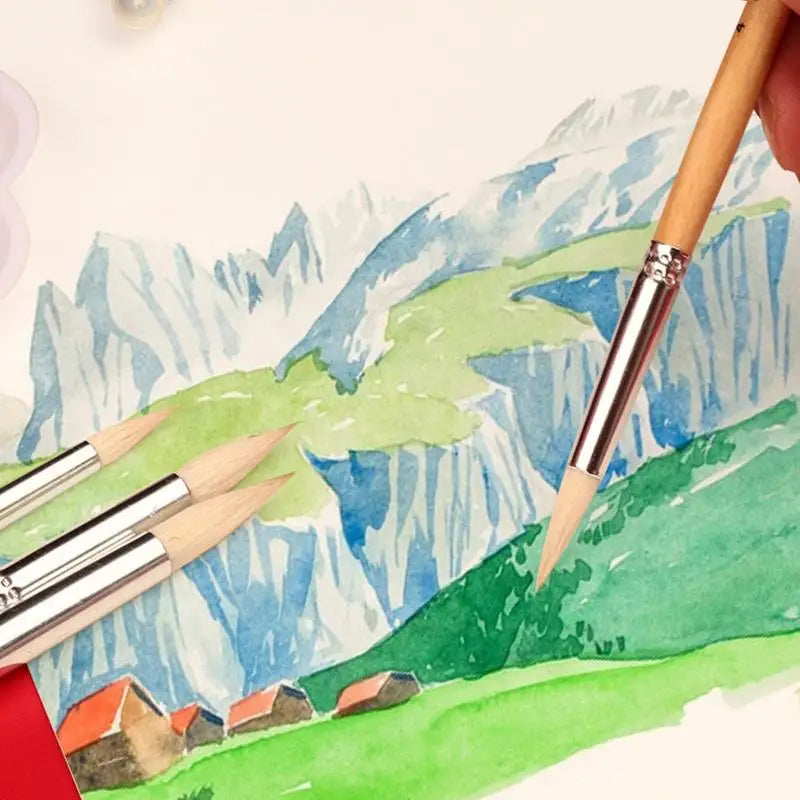Fine Detail Hook Line Pen Soft Weasel Hair Outlining Brush Detail Outlining Brush Qme