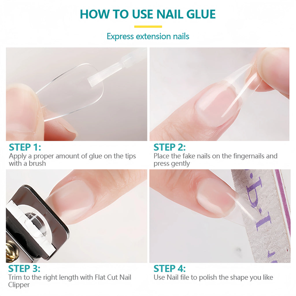 Nailpop Nail Glue – Strong Fast-Drying Adhesive 7ml (2 or 5pk) Nail Glue Adhesive Qme