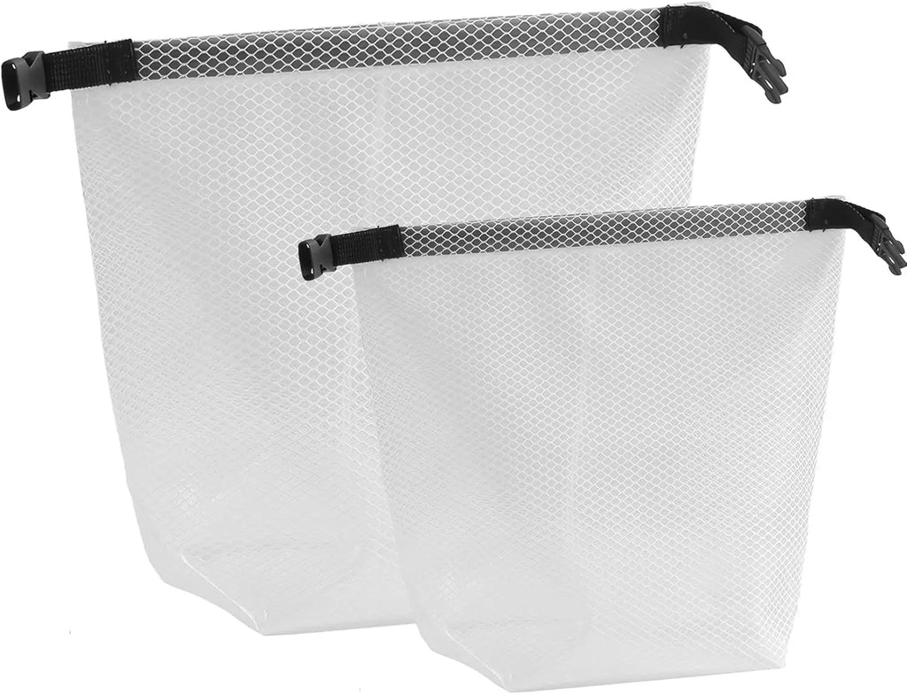 2-Pack Clear EVA Waterproof Travel Toiletry & Makeup Bags Travel Toiletry Bag Qme White SL S L