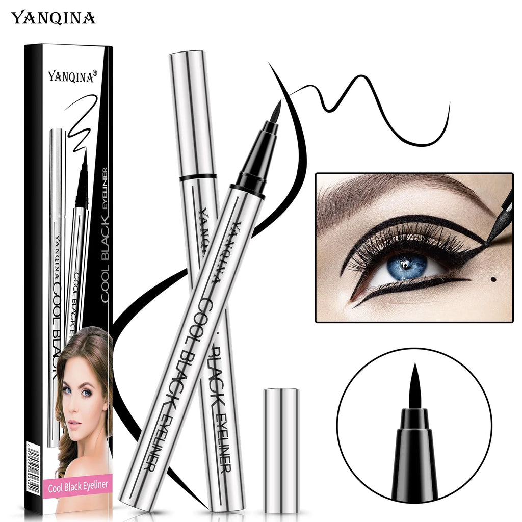 Qme Waterproof Liquid Eyeliner – Quick-Dry, Smudge-Proof Liquid Eyeliner Qme