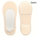 3D Anti-Slip Low Boat Socks – Soft Memory Foam Summer Socks Women's Boat Socks Qme Beige 2pairs One Size