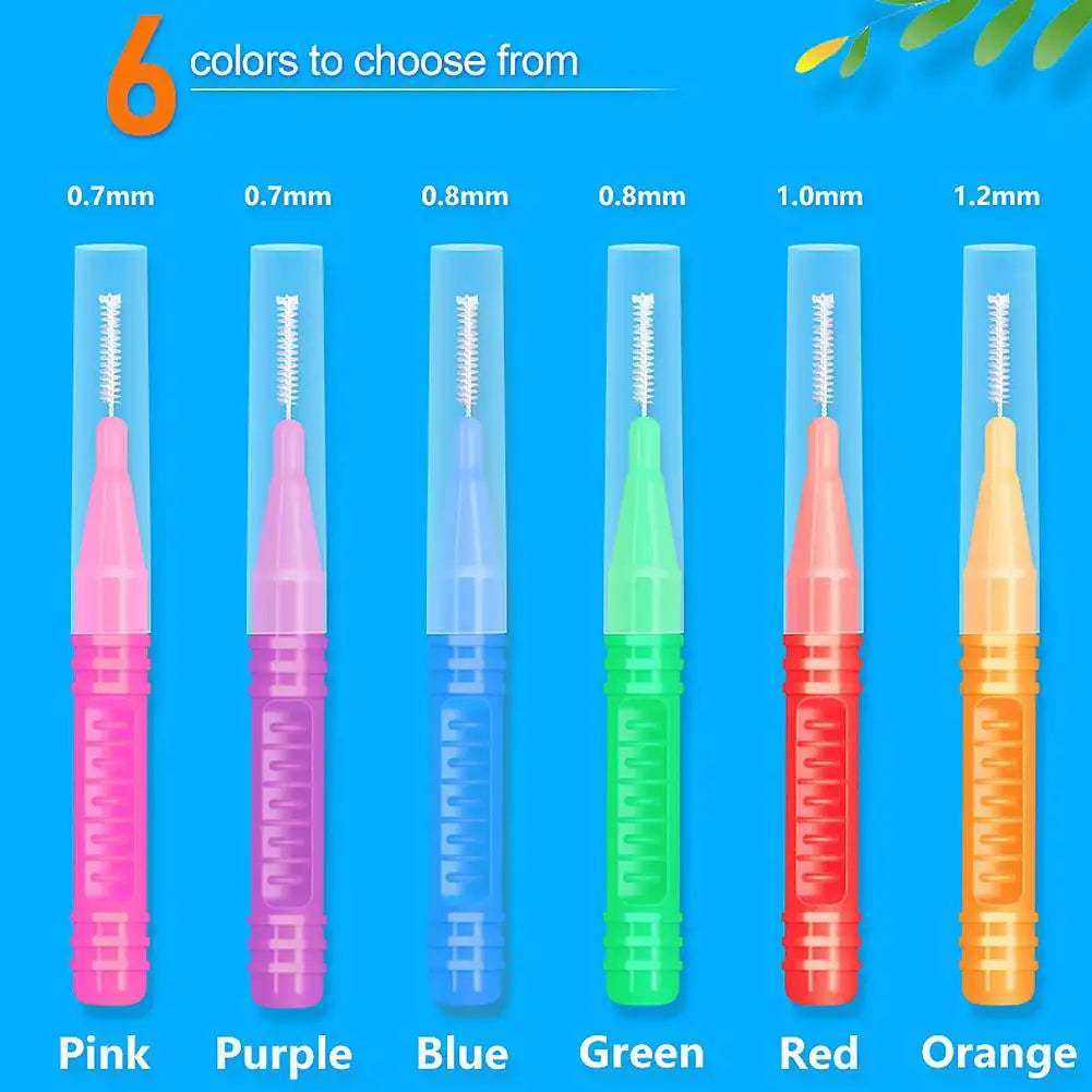 15-Pack Interdental Brushes with Box – Orthodontic Braces Interdental Brush Set Qme
