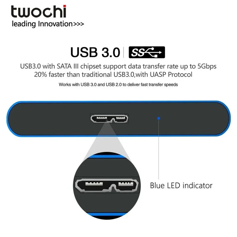 Portable External Hard Drive 2.5" USB 3.0 – 80GB to 4TB Portable External Hard Drive Qme