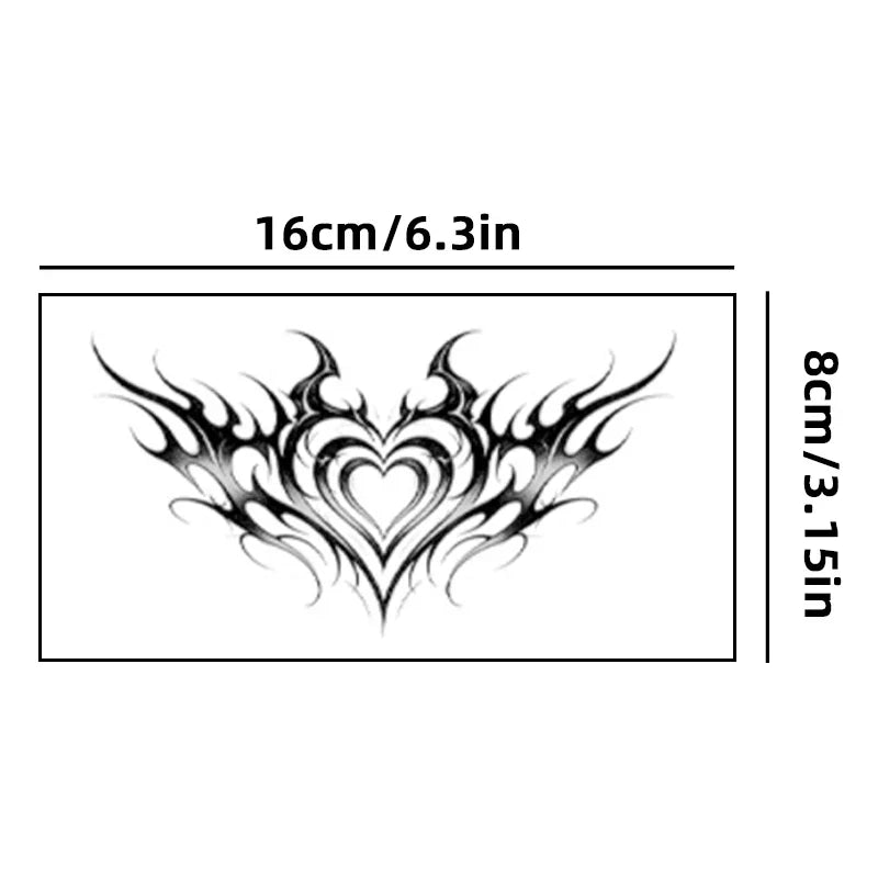 Temperature-Changing Body Tattoo Sticker – Waterproof & Charming Temporary Tattoo Sticker Qme SWB-004