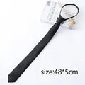 Unisex Zipper Slim Necktie – Retro Silky Narrow Tie | 4 Colors Zipper Slim Necktie Qme C China Mainland