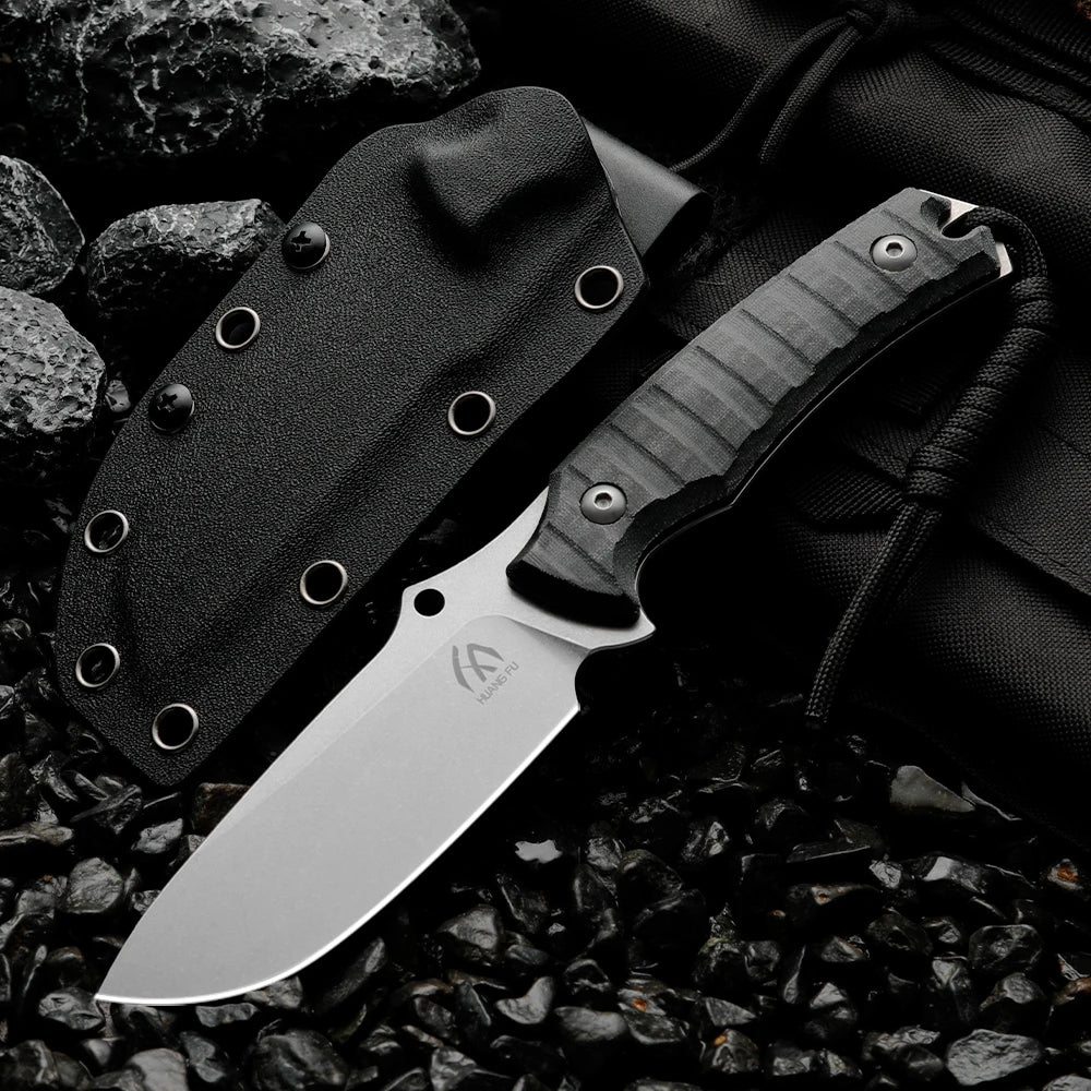 Fixed Blade Outdoor Knife – Steel Camping & Hiking Multi Tool Fixed Blade Knife Qst HF-031B