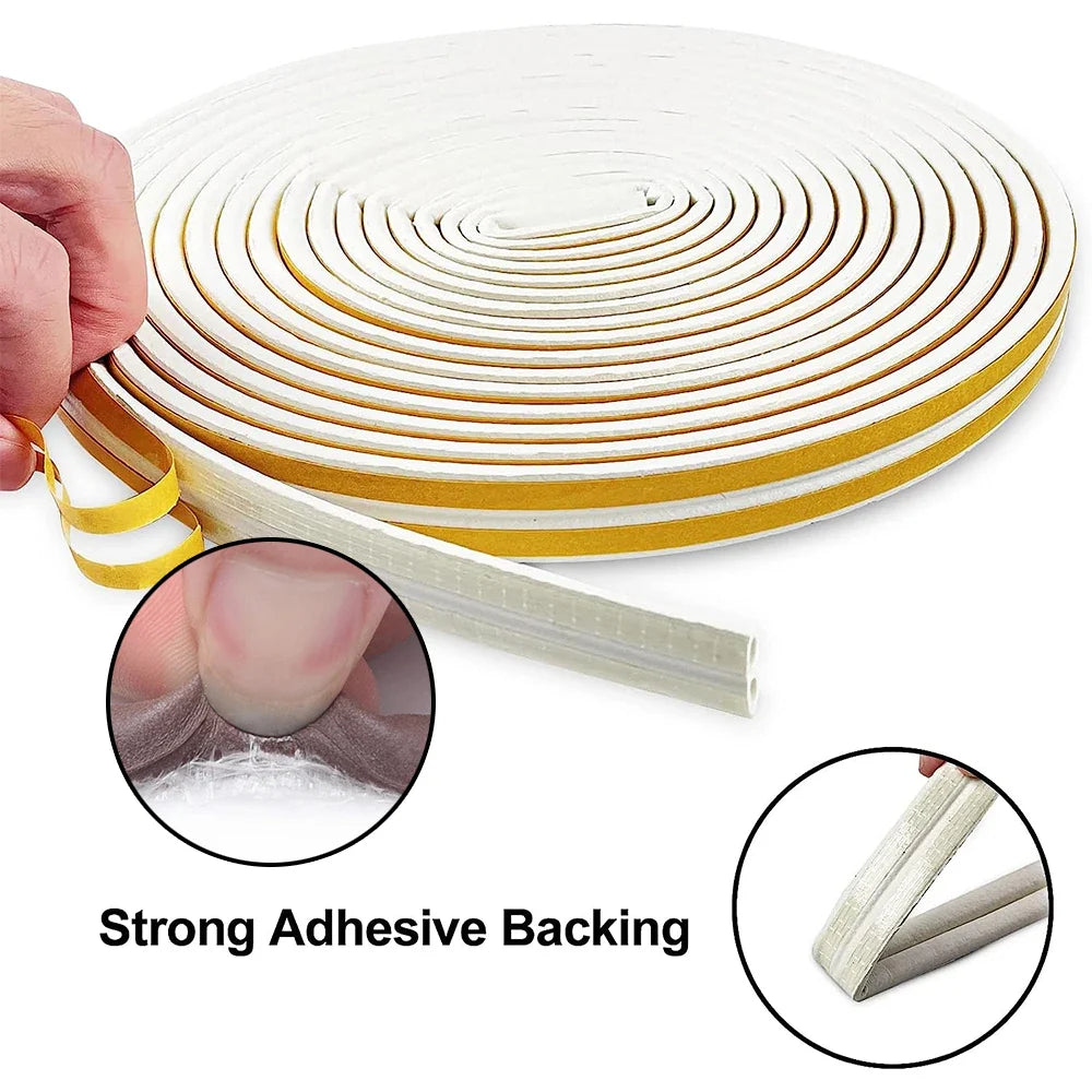 EPDM Self-Adhesive Door & Window Seal Strip 5M/10M Weatherstrip Seal Strip Qme