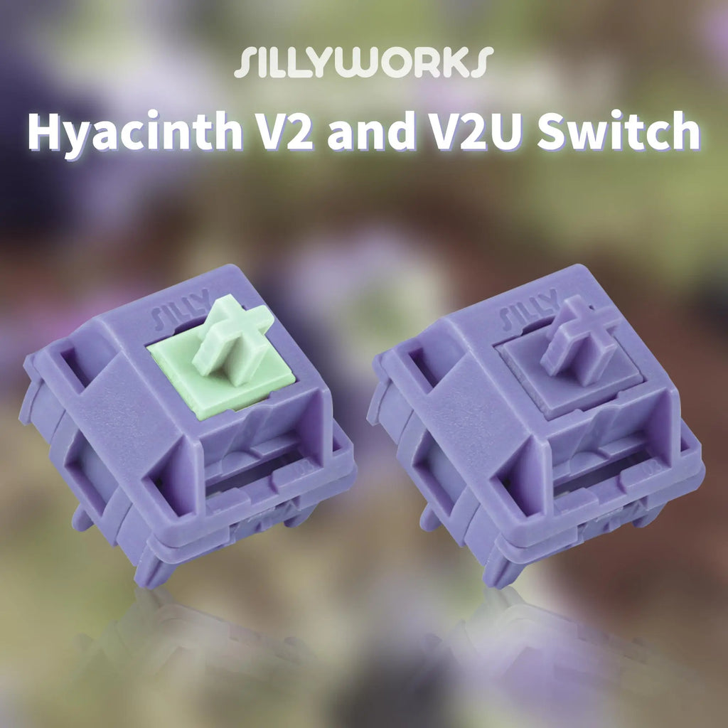 Sillyworks Hyacinth V2U Linear MX Switch – Factory Lubed, 5-Pin Mechanical Keyboard Switch Qme
