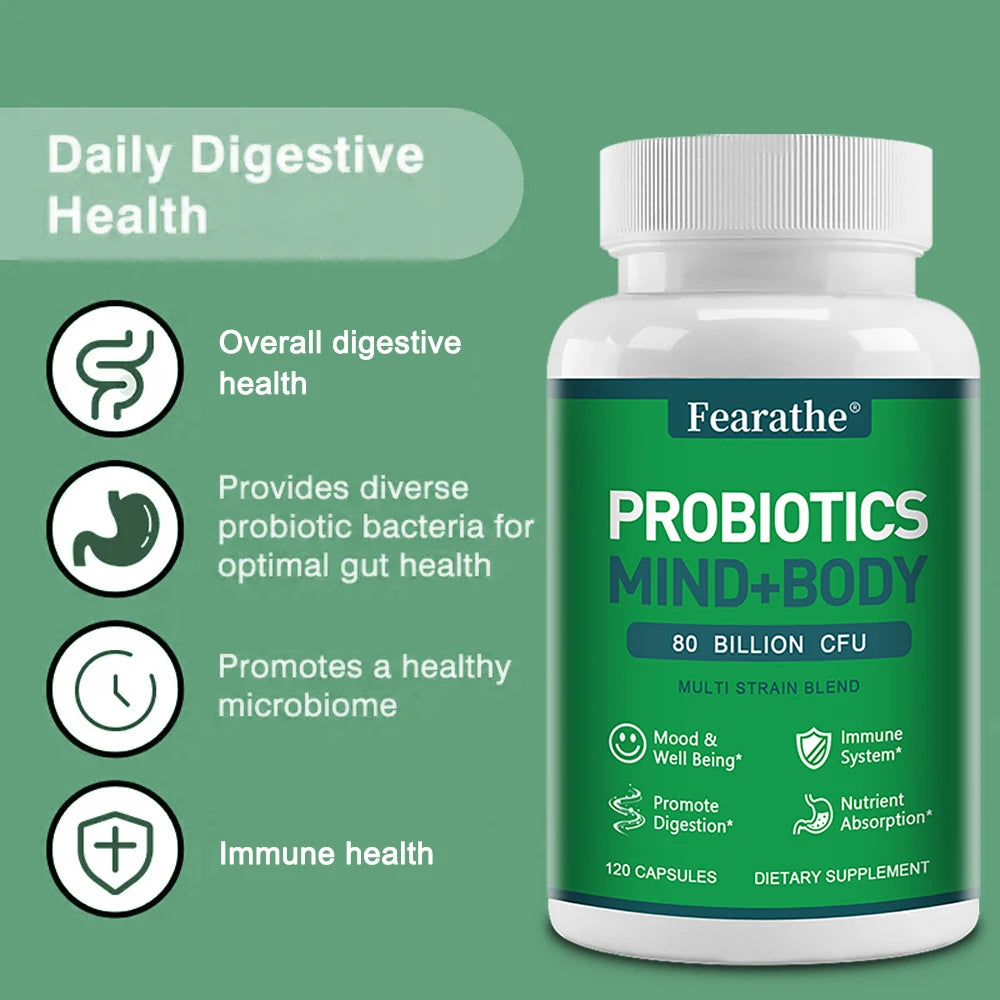 Prebiotics Probiotics & Digestive Enzymes Capsules | Gut Health Probiotic Supplement Qst