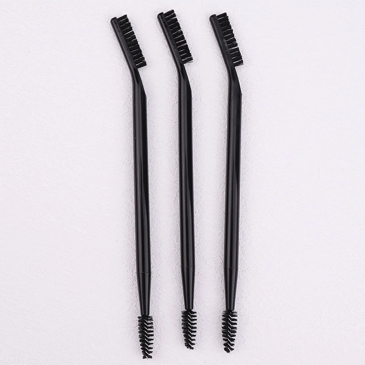 Double-Ended Eyelash Curler & Eyebrow Brush | 3 Colors Eye Makeup Tool Qme Black 1 pc
