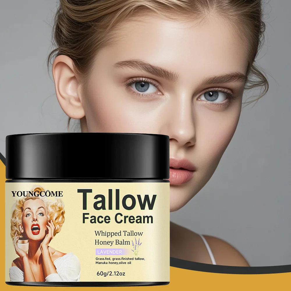 Whipped Vanilla Beef Tallow Face Cream – Moisturizer & Anti-Aging Face Moisturizer Cream Qst