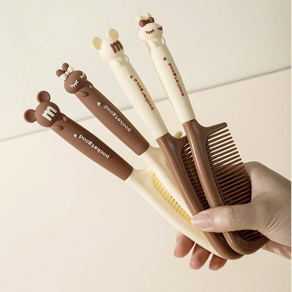 Cartoon Mouse & Rabbit Hair Comb – Fun Women's Styling Tool Novelty Hair Comb Qme