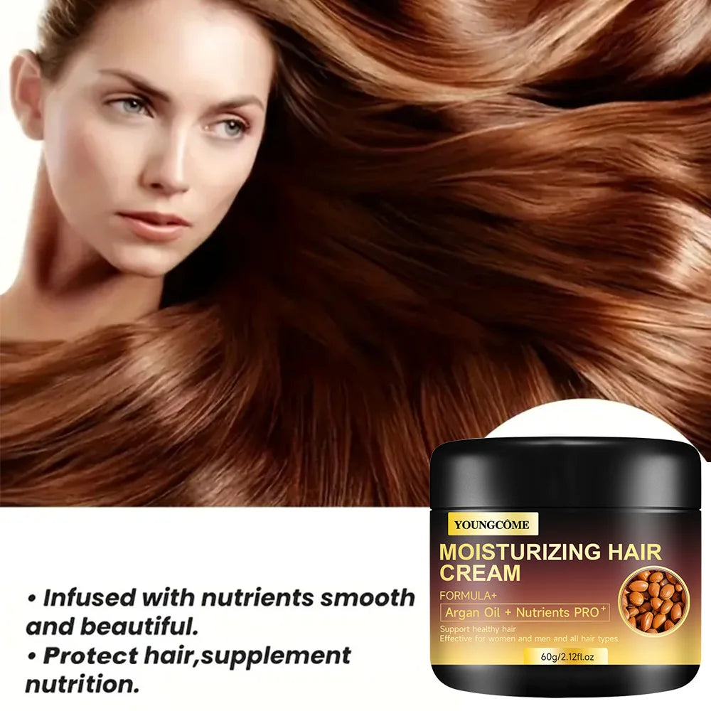 YOUNGCOME Argan Oil Hair Mask – Smoothing & Nourishing Treatment Hair Treatment Mask Qst
