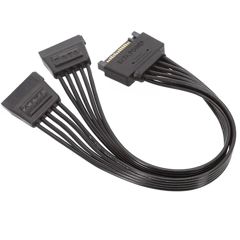 15-Pin SATA Power Splitter Cable 1 to 2/3/4 Port Adapter SATA Power Splitter Cable Qme