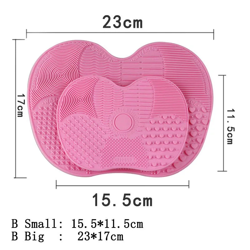 Silicone Cosmetic Brush Cleaning Pad with Suction Cup Brush Cleaning Pad Qme