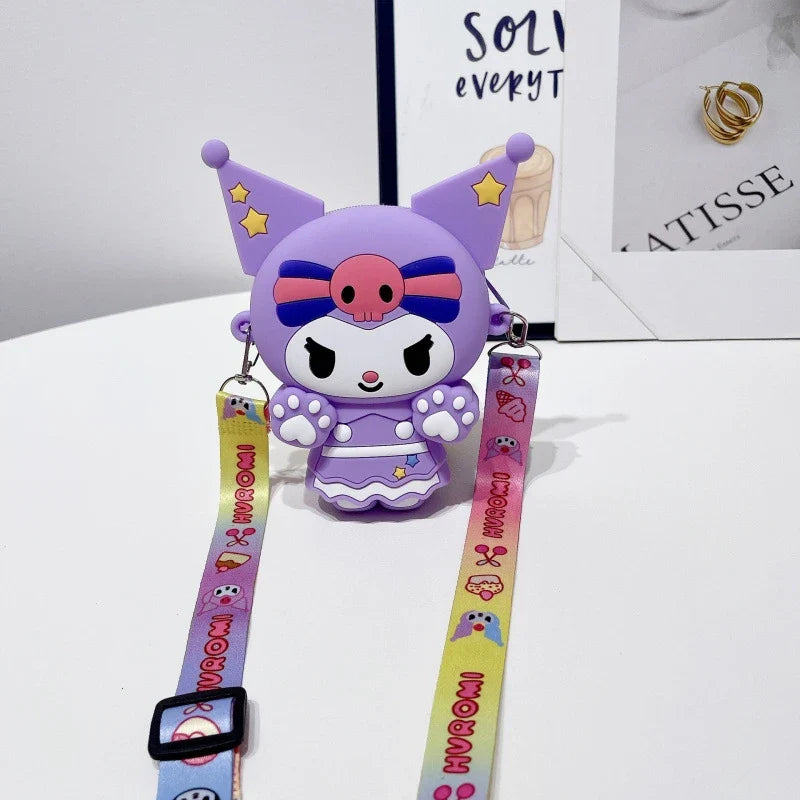 Hello Kitty Kuromi Silicone Coin Purse & Shoulder Bag Silicone Shoulder Bag Qme