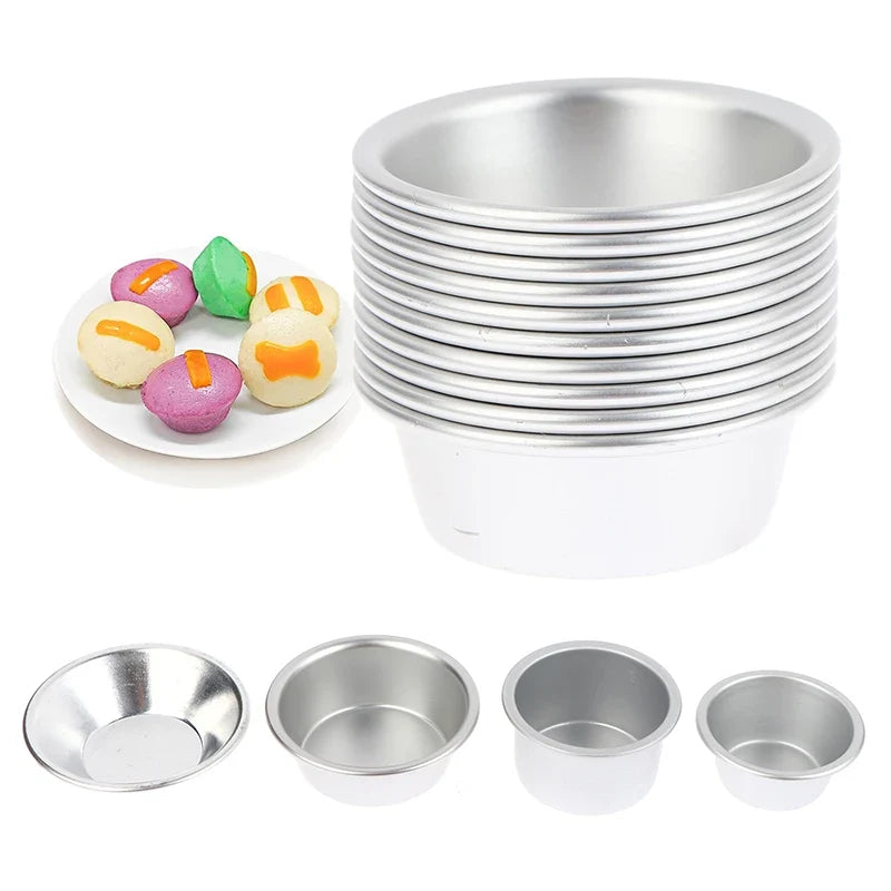 Puto Cake Molds – Aluminum Alloy Mini Round Baking Cups Mini Baking Molds Qme