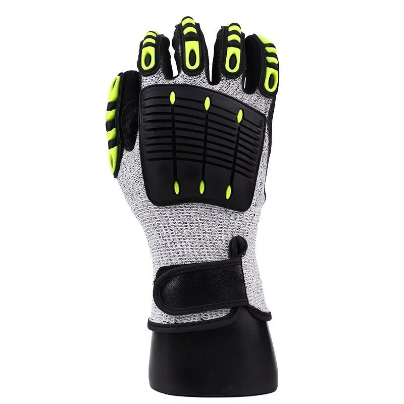 Cut-Resistant Work Gloves – Anti-Vibration & Impact Protection Work Safety Gloves Qme