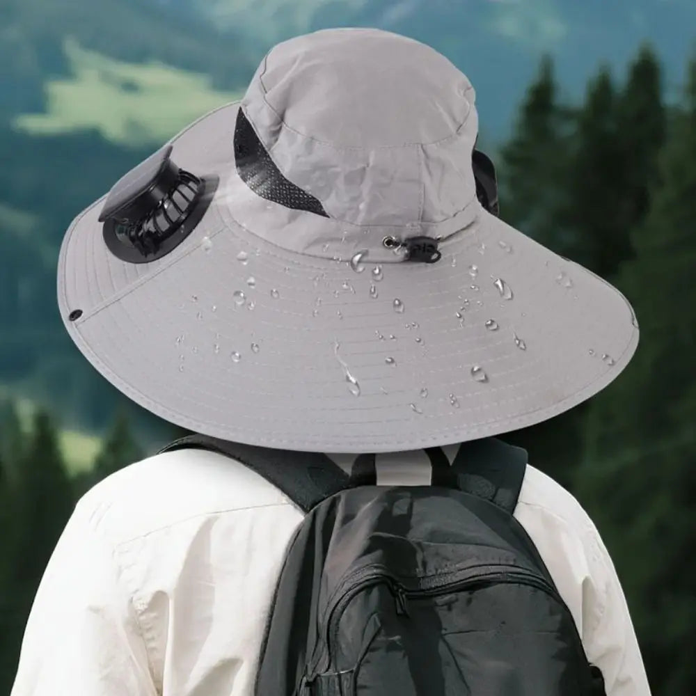 Solar Dual Fan Visor Cap | 3-Speed Breathable Summer Hat Solar Fan Cap Qme