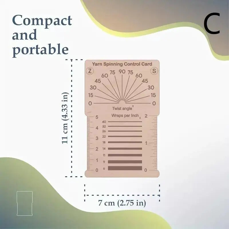 Wood Knitting Needle Gauge Ruler – Yarn WPI Measuring Tool Knitting Gauge Ruler Qst C