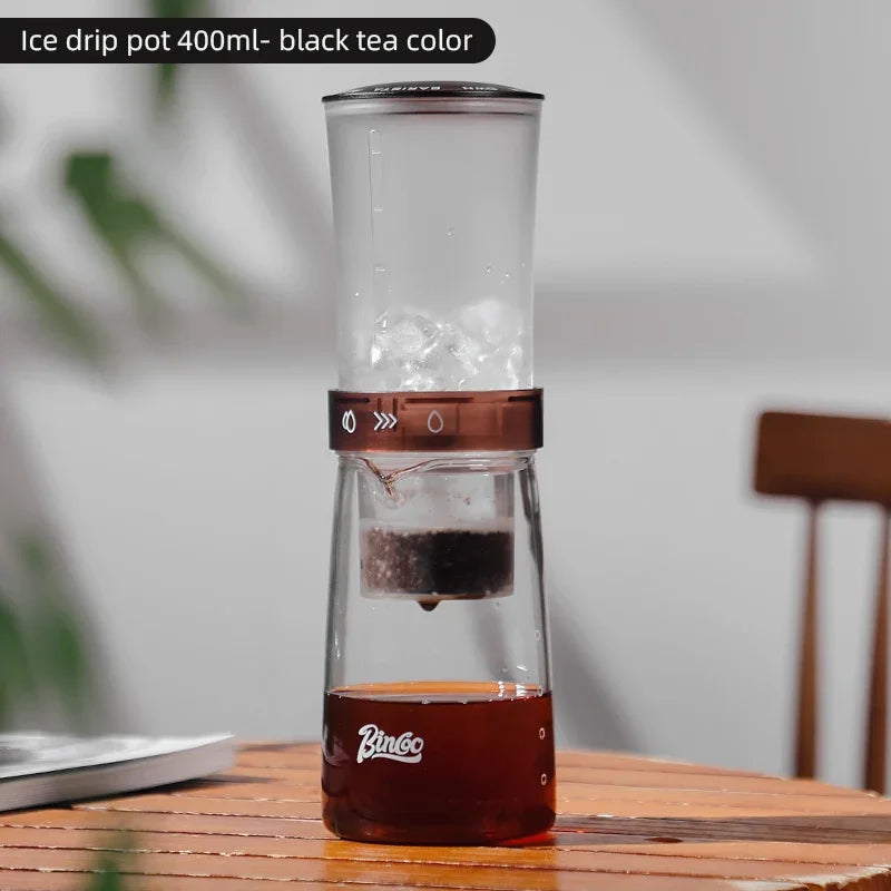 Bincoo Glass Cold Brew Tower – Ice Drip Coffee Maker 0.45L Cold Brew Tower Qst Tea Brown China Mainland