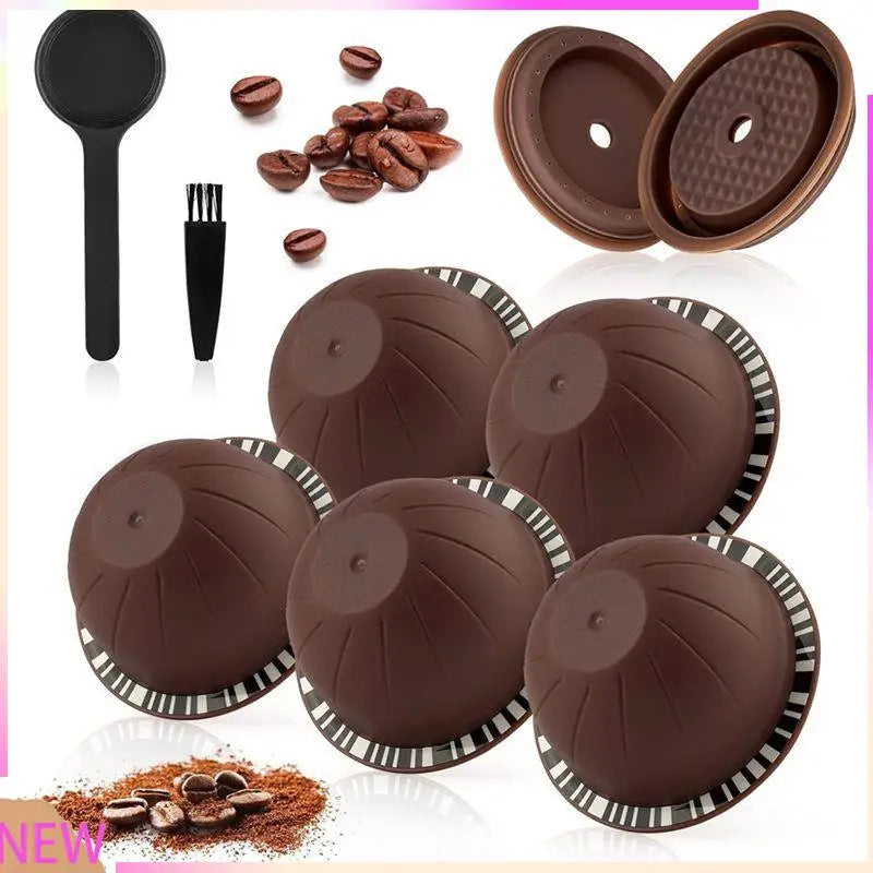 Reusable 230ml Vertuo Coffee Capsules – 5-Pack Refillable Pods Reusable Coffee Capsules Qst As Shown