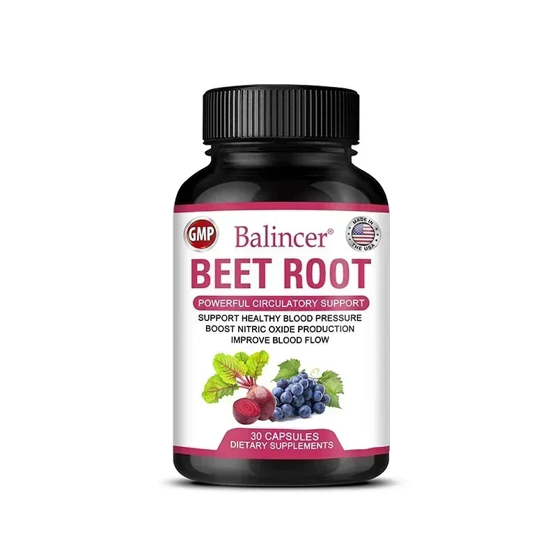 Balincer Beetroot Capsules – Antioxidant & Energy Support Beetroot Supplement Qst 30 count-1 bottle