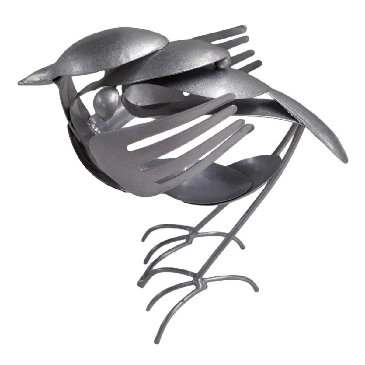 Rustic Red Robin Metal Bird Sculpture | Patio & Lawn Statue Garden Bird Statue Qme