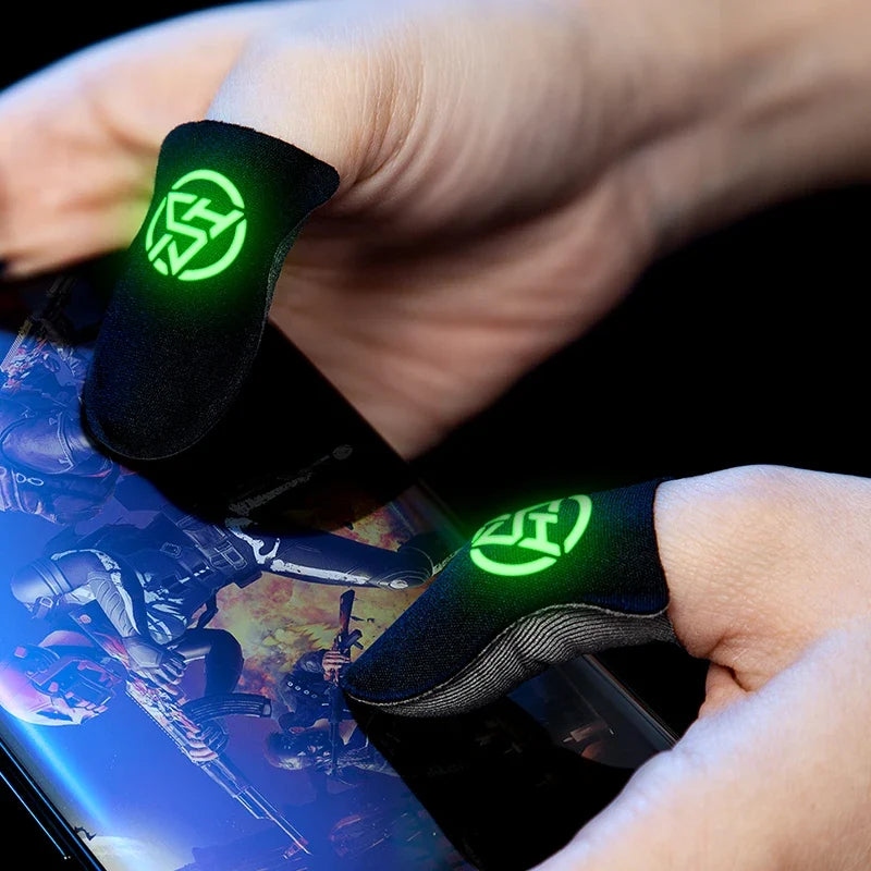 Luminous Finger Thumb Sleeve Gloves – Breathable & Sweat-Proof Gaming Finger Sleeves Qme