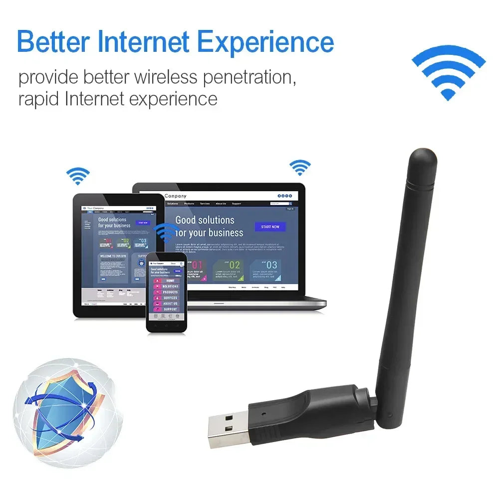 USB WiFi Adapter 150Mbps 802.11 B/G/N Wireless Network Dongle USB WiFi Adapter Qme