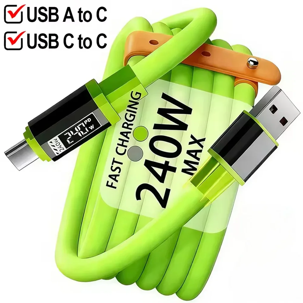 240W USB-C Fast Charging Cable | 0.3m–2m | PD & QC 3.0 USB-C Charging Cable Qme