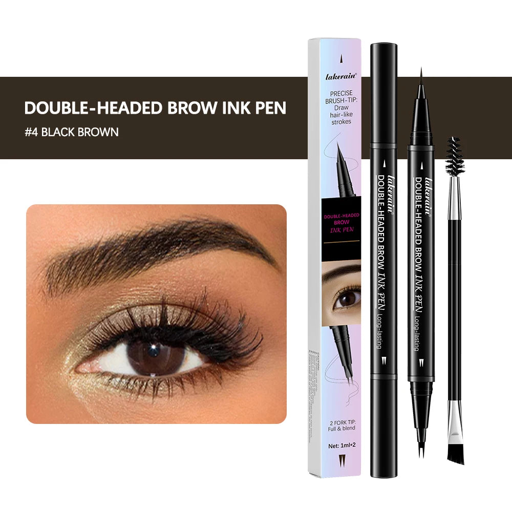 Double-Headed Liquid Eyebrow Pencil – Waterproof & Long-Lasting Liquid Eyebrow Pencil Qst 04
