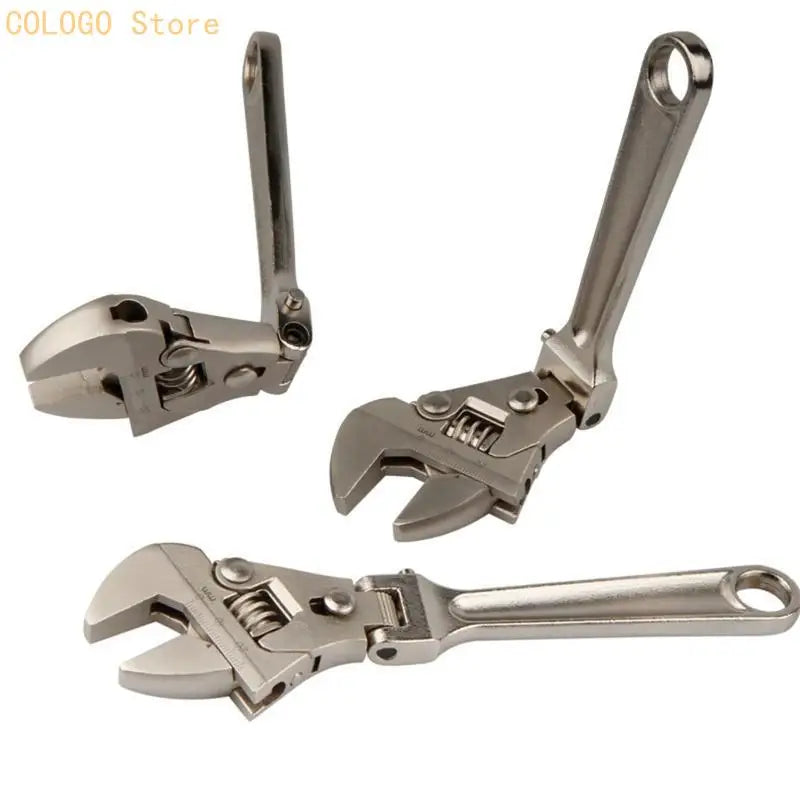 Adjustable Ratchet Wrench 180° Rotating Head – Carbon Steel Adjustable Ratchet Wrench Qme