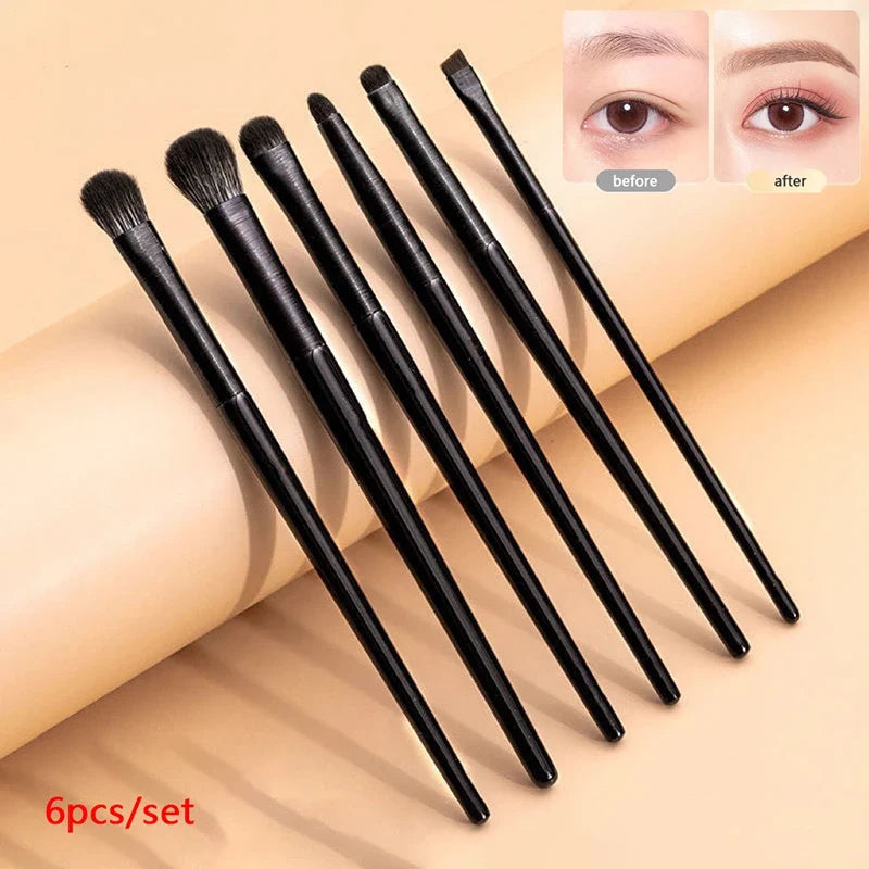 6-Piece Professional Eye Makeup Brush Set – Soft Bristle Eye Makeup Brush Set Qme 6pcs