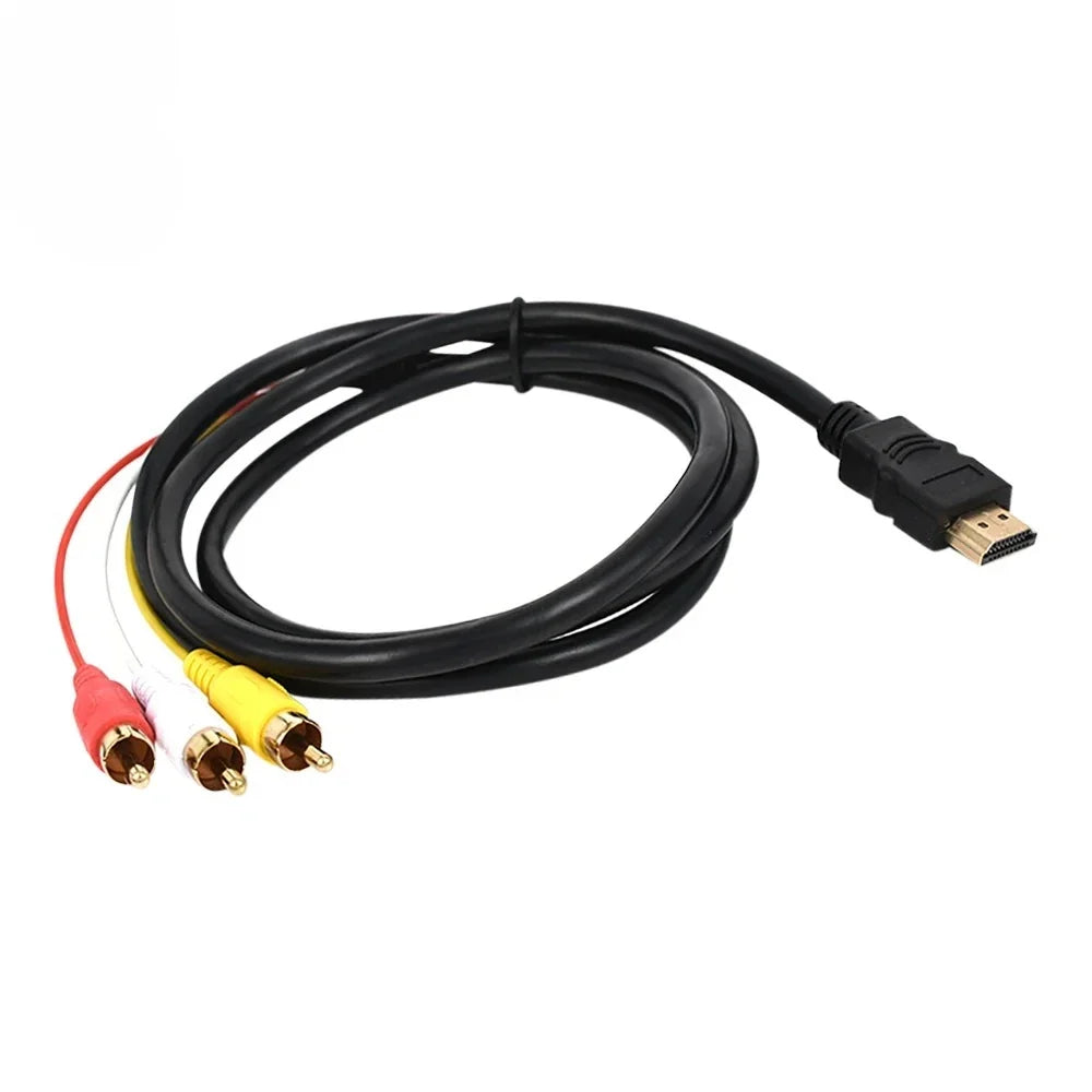 HDMI to 3 RCA AV Converter Cable Adapter 1.5M – 480P AV Converter Cable Qme