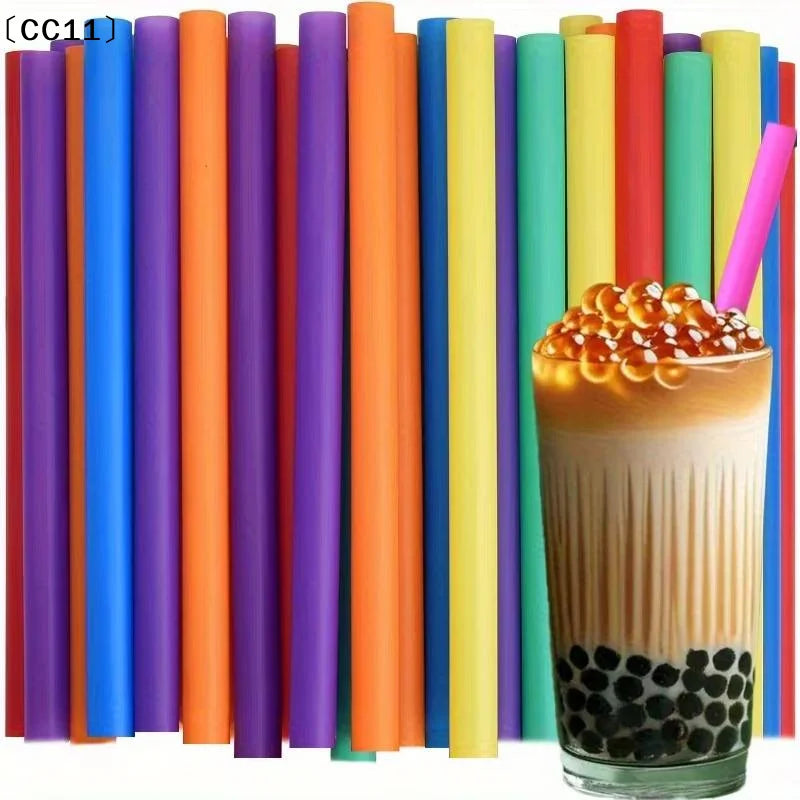 Reusable Wide PP Straws for Milk Tea, Boba & Smoothies Reusable Wide Straws Qme