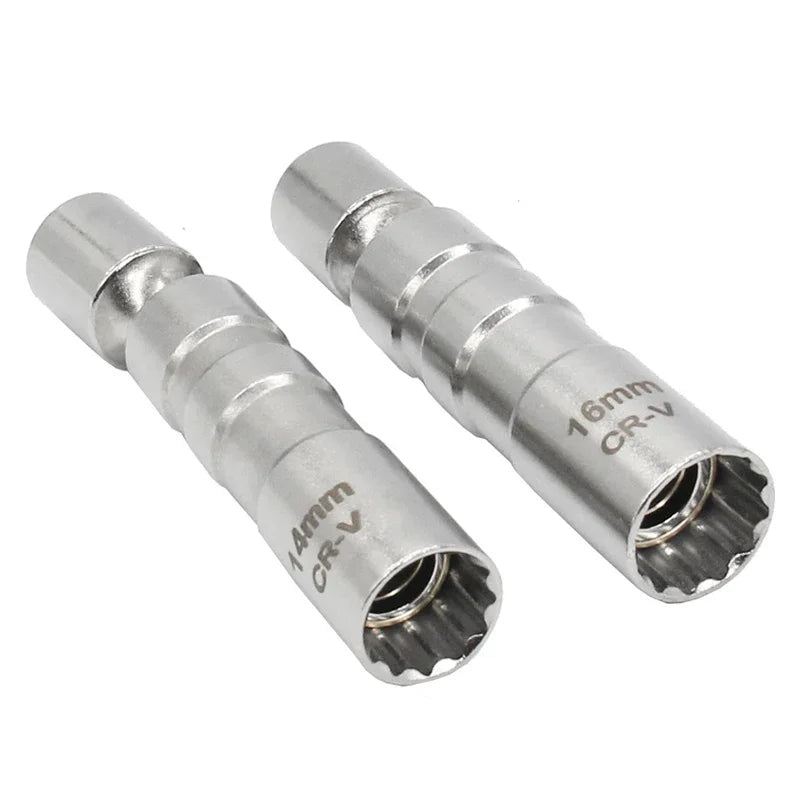 Magnetic Spark Plug Socket Adapter 14mm 16mm Flexible Universal Joint Spark Plug Socket Qme