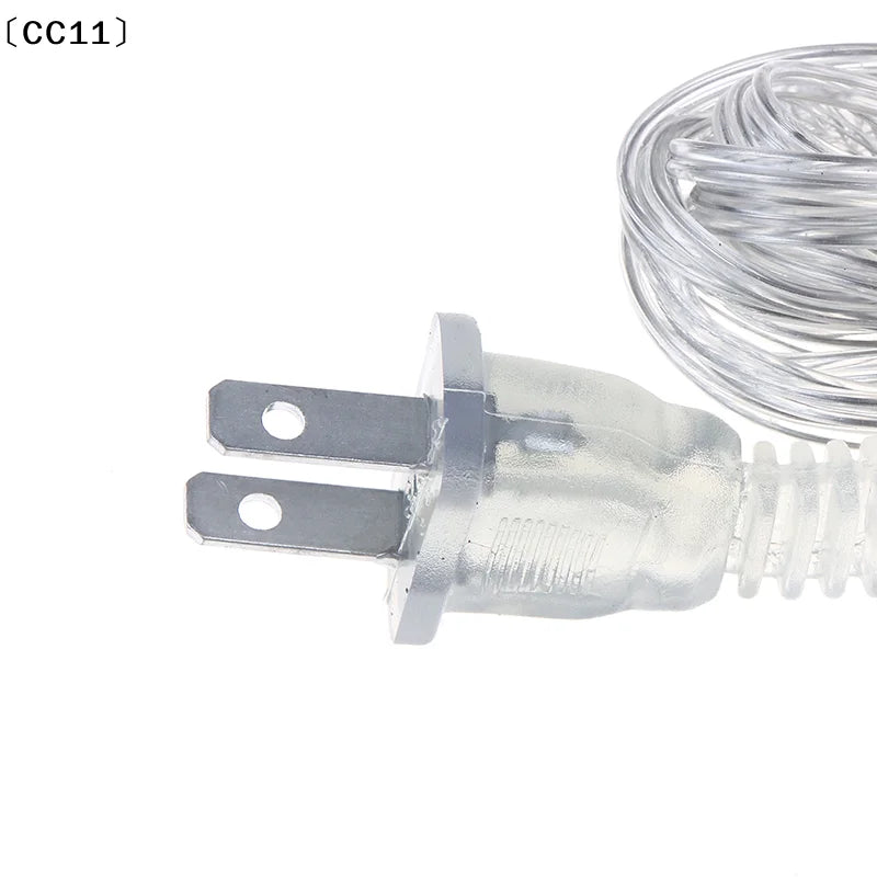 EU US Plug Light String Extension Cable 3M 5M | Copper Wire Light String Extension Qme