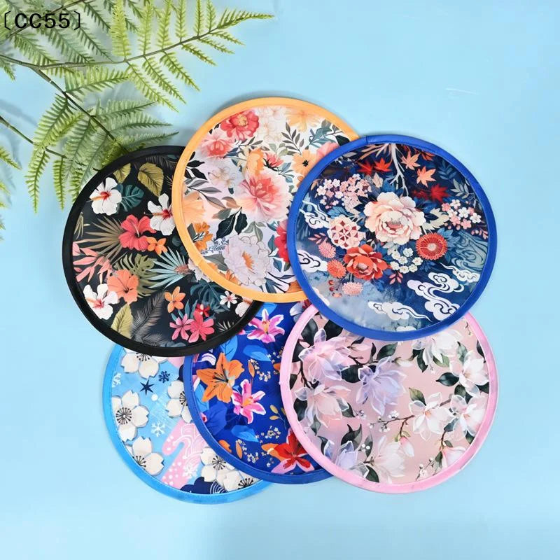 Japanese Folding Fan – Floral Hand Fan for Men & Women Folding Hand Fan Qst