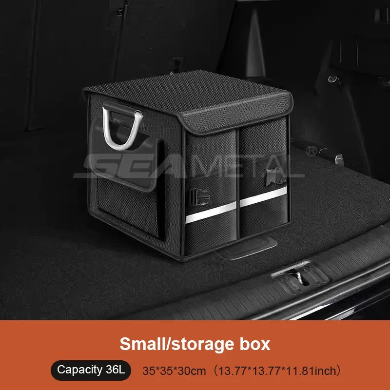 SEAMETAL Foldable Car Trunk Organizer – Waterproof Oxford Box Car Trunk Organizer Qme 36L