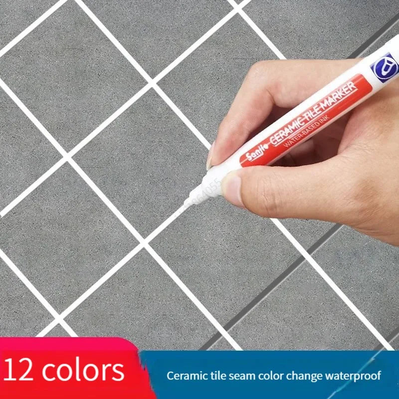 12-Pack Waterproof Grout Tile Marker Pens – Gap Repair & Sealer Grout Repair Markers Qme