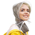 Transparent Waterproof Rain Hat with Brim | Reusable Women's Waterproof Rain Hat Qme White