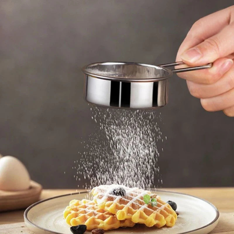 304 Stainless Steel Flour Sifter – 40-Mesh Handheld Baking Tool Flour Sifter Qme