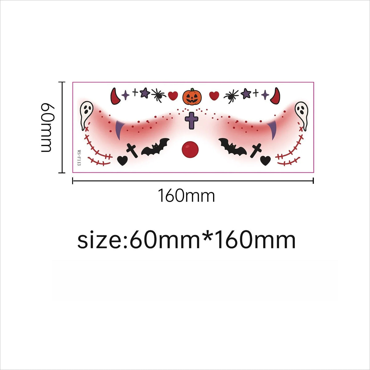 Halloween Face Tattoo Stickers – Waterproof Realistic Designs Halloween Tattoo Stickers Qme