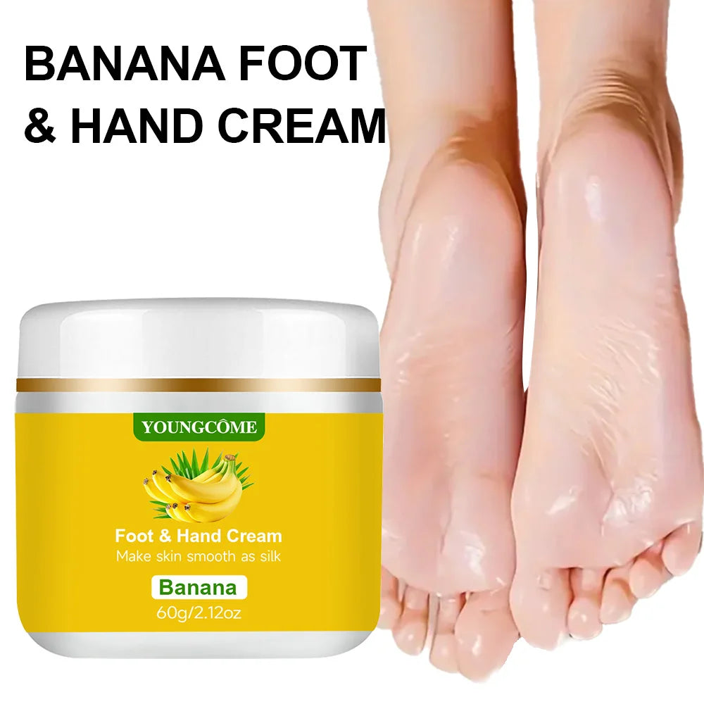 YOUNGCOME Banana Hand & Foot Cream – Moisturizing Heel Repair Foot & Hand Cream Qst